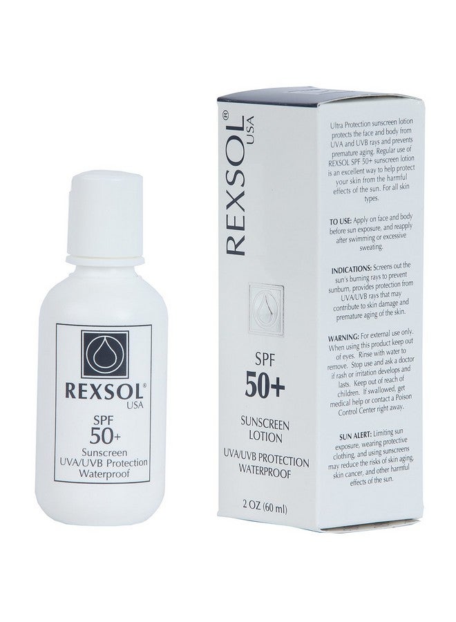 REXSOL Spf 50+ Sunscreen Uva Uvb Protection Waterproof With Vitamin C Vitamin E & Vitamin A Maximum Reinforced Protection Against Uva And Uvb Rays Prevent Fine Lines And Wrinkles(60 Ml/2 Fl Oz) - Image 1
