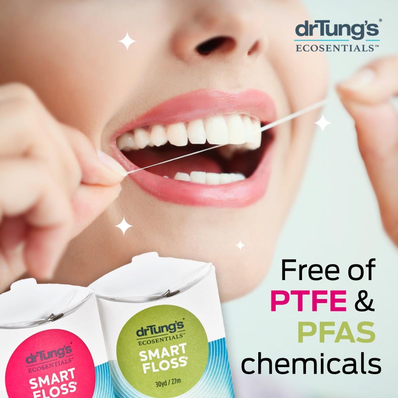DrTung's Smart Floss - Natural Floss, PTFE & PFAS Free Floss, Gentle on Gums, Expands & Stretches, BPA Free Floss - Natural Dental Floss Cardamom Flavor (Pack of 6) - Image 2