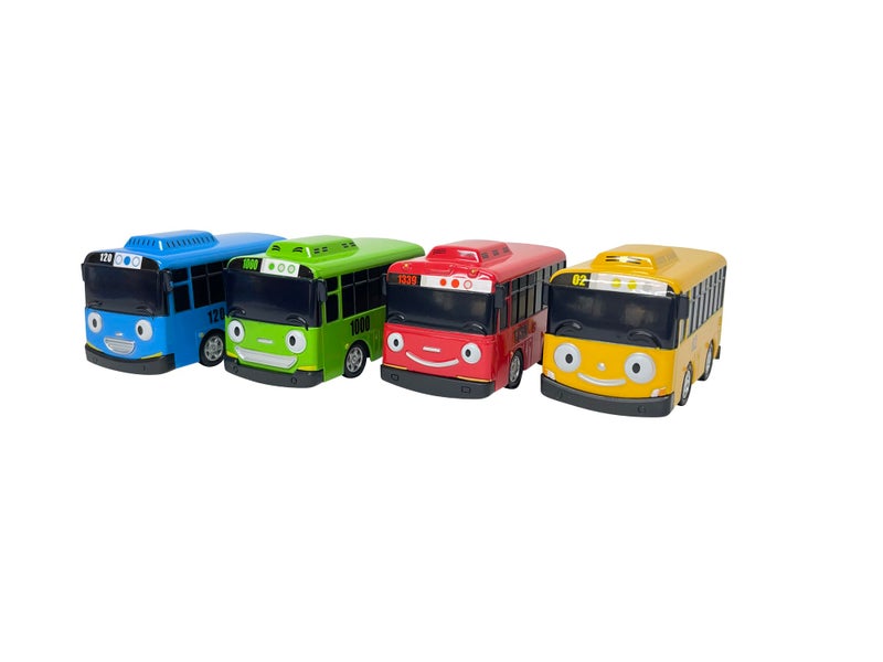 Tayo the Little Bus 120 Tayo Gani Lani Rogi - The Little Bus Tayo Special Metal Vehicles Set 4pcs - Image 2