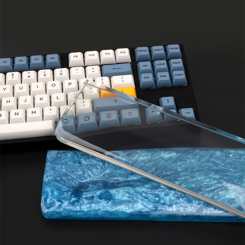 Ergonomic Wrist Rest Pad For 61 Key Mechanical Keyboard Epoxy Resin Gaming And Typing - Image 3