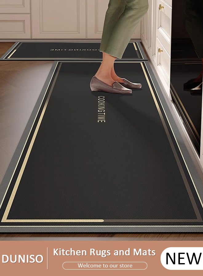 DUNISO Diatom Mud Kitchen Mat Set, Contemporary Style, Anti-Skidding Rubber Grip, Washable, Oil and Water resistant, Easy to clean Mats for Kitchen, Floor 40*60cm/40*120cm - Image 1