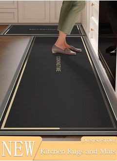 DUNISO Diatom Mud Kitchen Mat Set, Contemporary Style, Anti-Skidding Rubber Grip, Washable, Oil and Water resistant, Easy to clean Mats for Kitchen, Floor 40*60cm/40*120cm  - Image 1