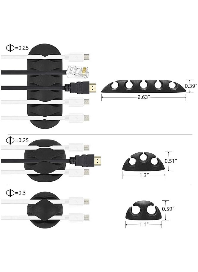 KASTWAVE Cable Management Kit, 126pcs Cord Management Organizer, 10 TPR Liners +4 Zipper Covers +10 Velcro Strips +100 Strips +2 Rolls of 5m Velcro Strips, for Computer TV Under Desk  - Image 2