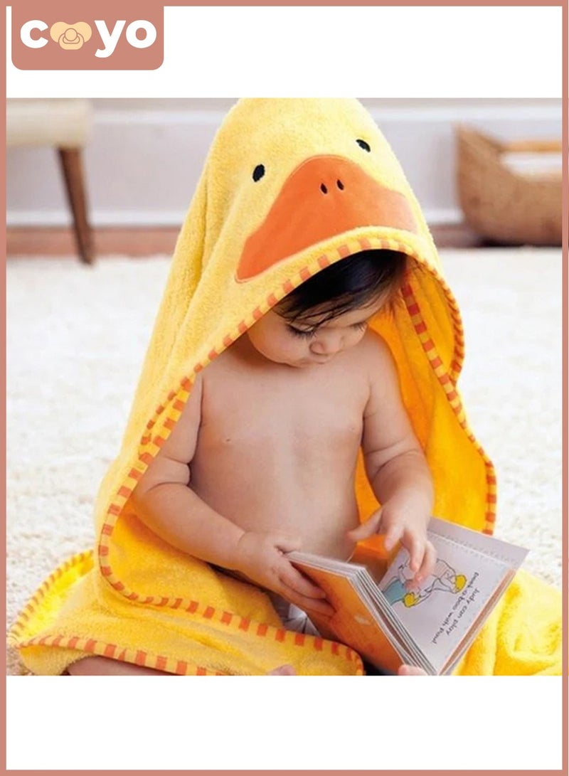 COYO منشفة أطفال بامبو بغطاء رأس - منشفة استحمام ناعمة بأذني دب للأطفال، الصغار، الرضع - فائقة الامتصاص، منتجات طبيعية للأطفال هدايا استحمام للأطفال الأولاد والبنات - Image 2
