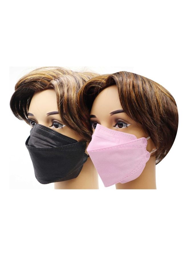 NIBEMINENT 30-Piece KF94 Face Mask Pink and Black For Adults Combo Pack - Image 2