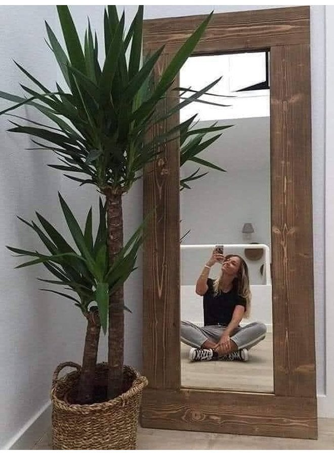 Art Wood Stand Mirrors Brown  3X170X70 Cm 