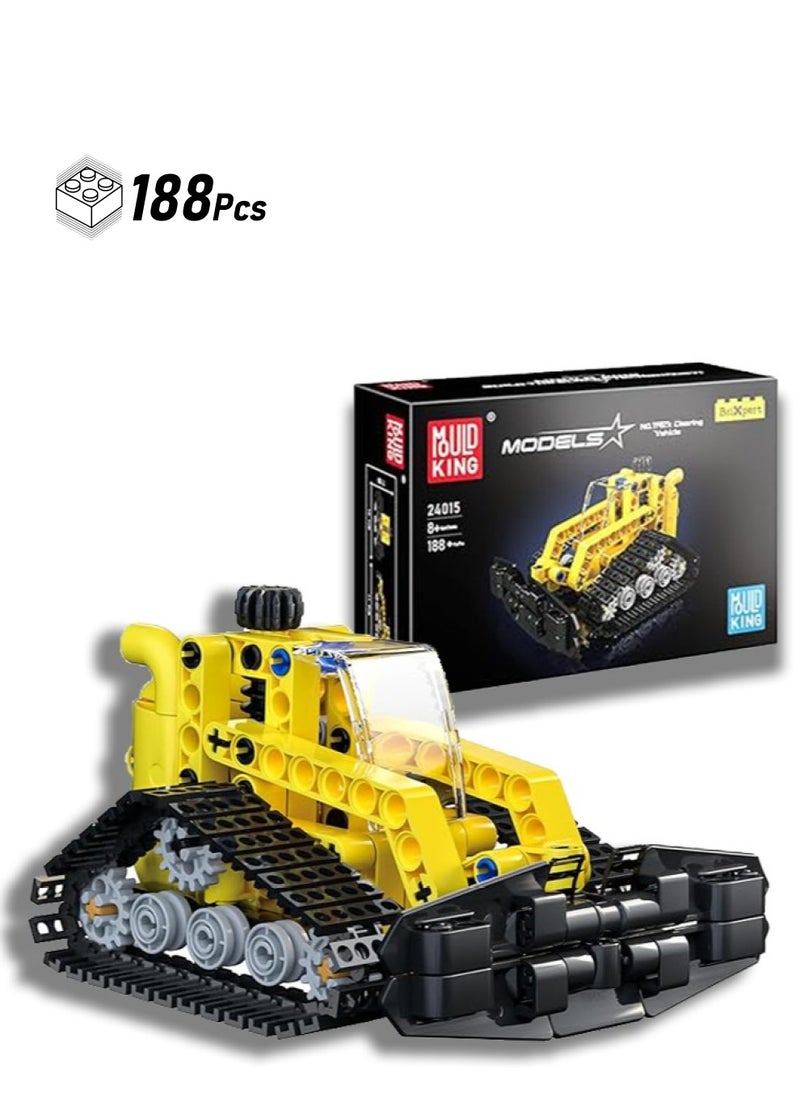 mould king 24015 Snow Groomer Truck Bulldozer Building Toys, Creative STEM Models Building Blocks Kit, Collectible Ideas Construction Toys Truck Model Snow Groomer for Kids 8+(188PCS)  - Image 1