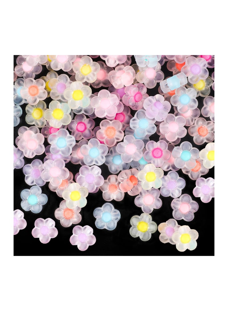 KASTWAVE Acrylic Flower Beads Mix Candy Colors, Transparent Daisy Beads Craft Beads for Bracelets Necklace Jewelry Making DIY Crafting, 13mm (200PCS) - Image 1