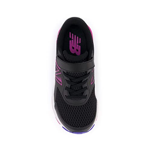 New Balance Kid's 680 V6 Hook and Loop Running Shoe, Black/Magenta Pop/Aura, 5.5 Toddler - Image 4