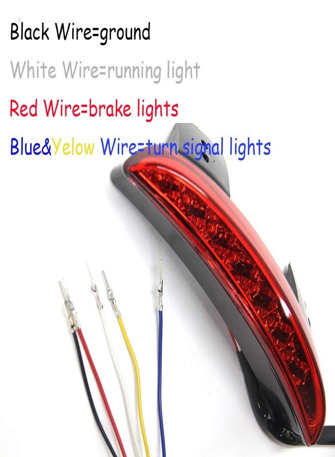 MISS MOLY Motorcycle Chopped Rear Fender Edge LED Brake License Plate Tail Light Stop Running Light Turn Signal Lamp for Harley Sportster XL883N 1200N XL1200V XL1200X LXECBUS062 - Image 3