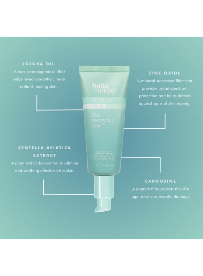 Hello Sunday The Everyday One Non-Nomodogenic Mineral Face Moisturiser SPF 50 70ml - Image 2