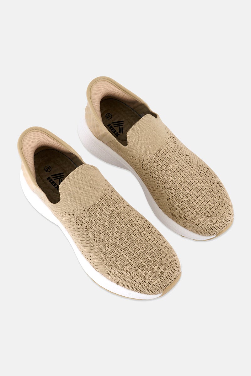 RBX Women Slip On Training Shoes, Light Beige - Image 4