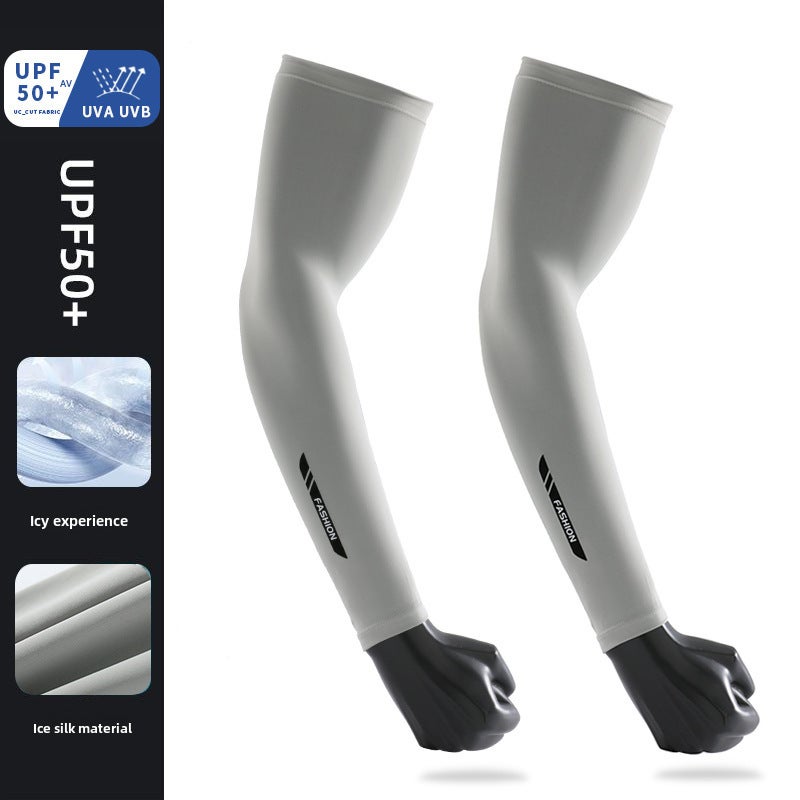 Mens UV Protection Cooling Arm Sleeves Black #010  - Image 4