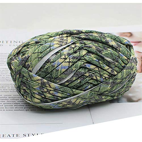 1 PCS Colorful TShirt Yarn Knitting Yarn Fabric Crochet Cloth for DIY Knitted Fabric Art 63 Malachite Green