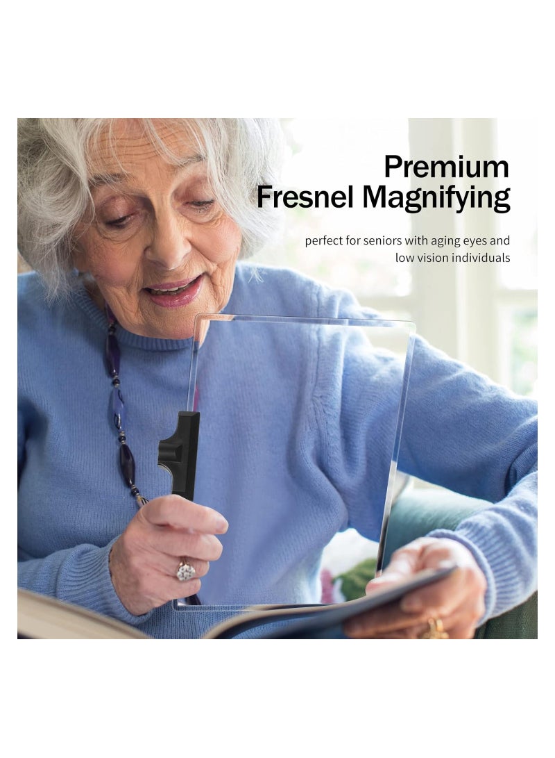 SOLARAE 5X Magnifying Glass with Stand, 5.9"X3.5" Flexible Gooseneck Large Page Full Page Magnifier, Hands-Free Reading Magnifier with Clip for Reading Small Prints & Low Vision Seniors - Image 5