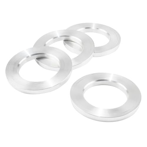 RTRHINOTUNING 4PCS 106mm OD to 67.1mm ID Aluminium Alloy Car Hub Centric Rings Wheel Bore Center Spacer (Silver) - Image 1