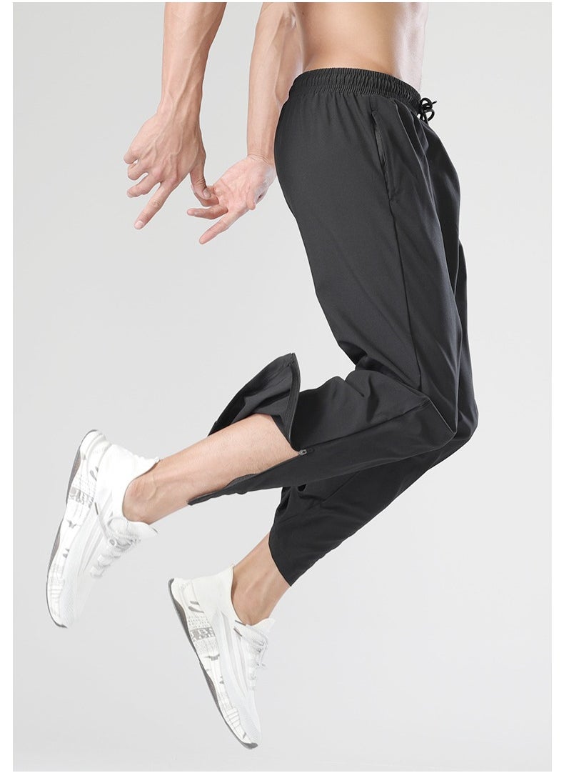 Loquat Men's Summer Basketball Running Loose Breathable Quick Dry Casual Pants Sweatpants  - Image 1