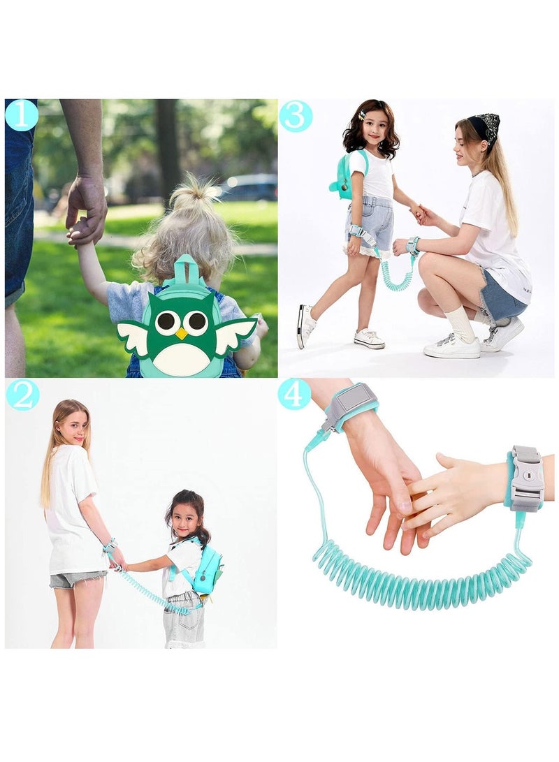 Adorable Owl-Shaped Safety Backpack for Kids with Adjustable Wrist Leash - Anti-Lost Harness for Secure Adventures  - Image 3