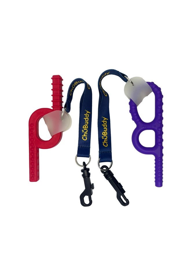 CHU-BUDDY - Chubuddy Navy Sublimated Chewy Holders Set of (2) - Two Sublimated tethers and Two Natural Straps - Image 1
