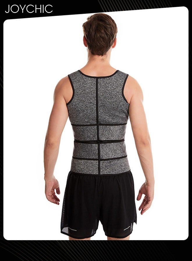 Joychic حزام خصر مزدوج للرجال، حزام خصر رياضي قابل للتعديل، حزام خصر رياضي للياقة البدنية، رمادي - Image 2