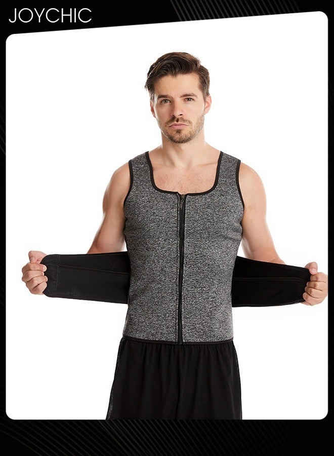 Joychic حزام خصر مزدوج للرجال، حزام خصر رياضي قابل للتعديل، حزام خصر رياضي للياقة البدنية، رمادي - Image 3