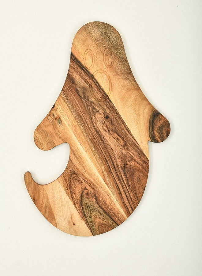 Affinity Decor Halloween Ghost Shaped Wood Cutting Board for Kitchen, Charcuterie Platter for Cheese, Halloween Serving Boards Gift (Ghost Board- L x W 14 x 10 Inch) - Image 1
