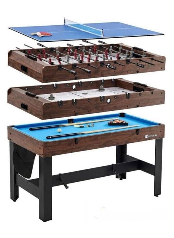 Max Strength 4-in-1 Multi Game Table Pool, Table Tennis, Foosball & Air Hockey Combo for Family Fun - Image 1