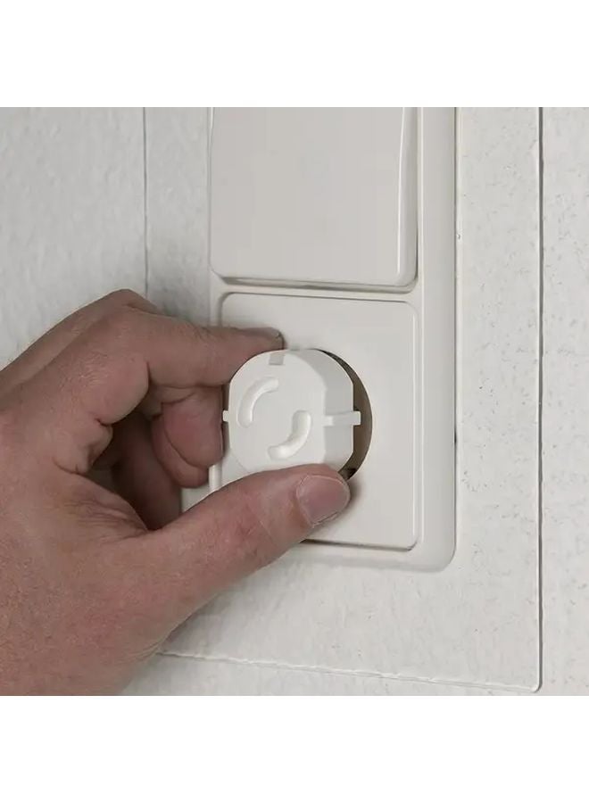 20pcs Black Safety Socket Protective Covers European Style Holeless Power Outlet Protection - Image 2