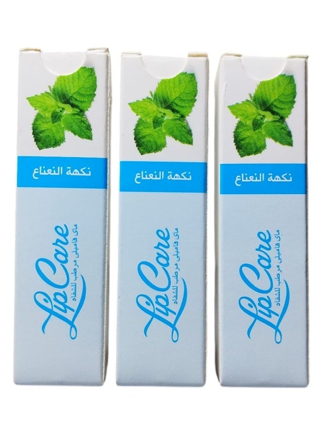 عرض 3 قطع مرطب للشفاه بنكهة النعناع - 3.5 جرام