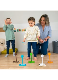 Y&D SYOSI Wooden Animal Ring Toss Game, Family Rope Quoits Garden Made of 100% Eco-Friendly Natural Wood, Plastic Free, Indoor & Outdoor Game for Toddler Kids Over 3 Years Old, 5Pcs  - Image 5