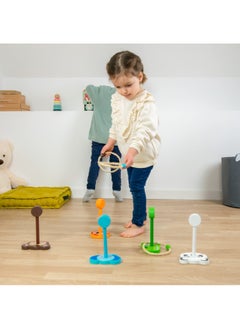 Y&D SYOSI Wooden Animal Ring Toss Game, Family Rope Quoits Garden Made of 100% Eco-Friendly Natural Wood, Plastic Free, Indoor & Outdoor Game for Toddler Kids Over 3 Years Old, 5Pcs  - Image 2