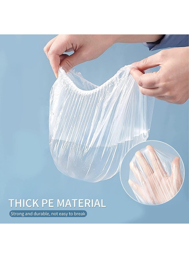 Meetion Elastic Food Storage Covers, 400pcs Clear Reusable Plastic Sealing Bags Food Cover, Universal Kitchen Wrap Seal Caps for Preservation Fresh with Fruit, Vegetable and Meat - Image 5