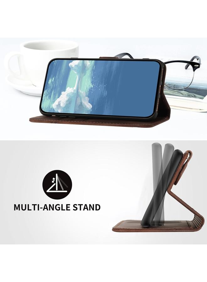 اس-توب جراب هاتف Honor 200 Lite بنمط عالمي من الجلد الملمس - Image 4