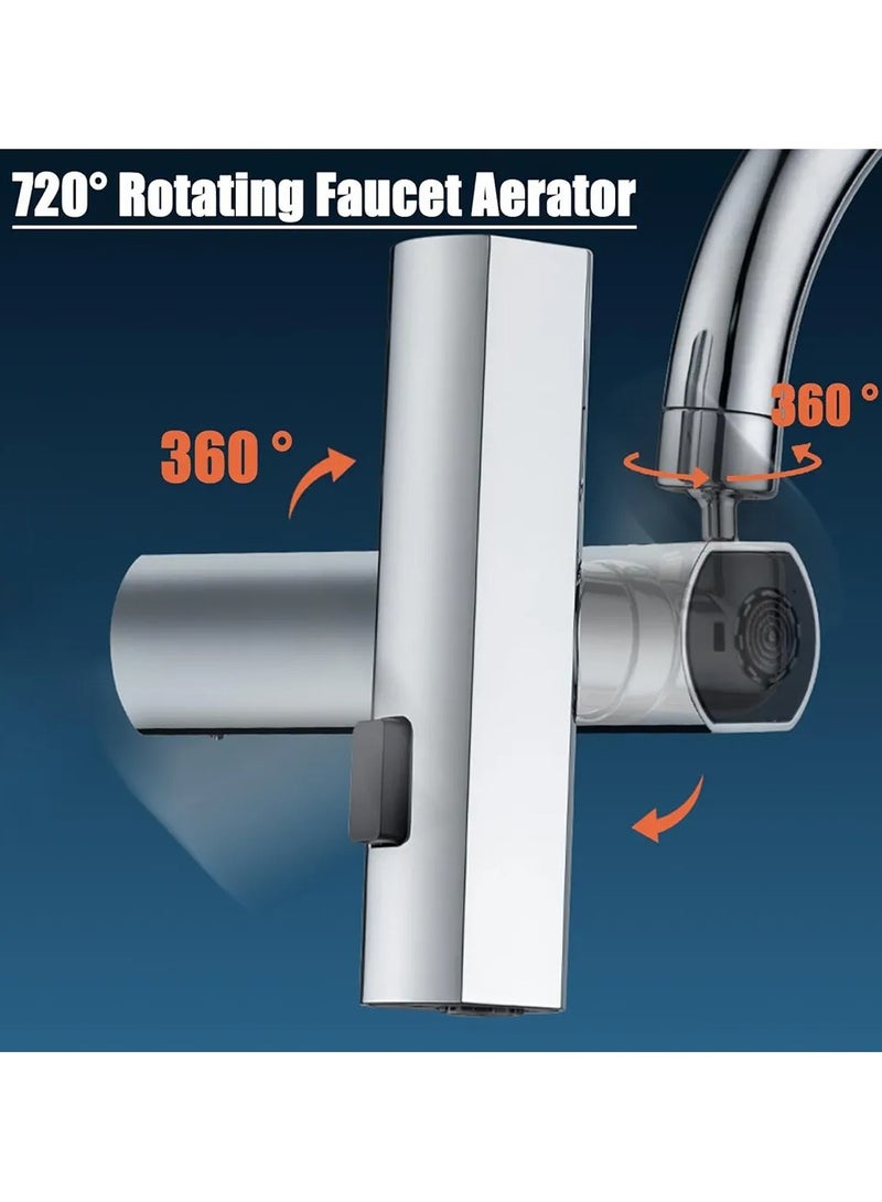 Kitchen New Upgraded Waterfall Kitchen Faucet Connector 3 Modes 360 Degree Swivel Kitchen Faucet Head Splash Proof Kitchen Suitable for Washing Fruits and Vegetables - Image 2