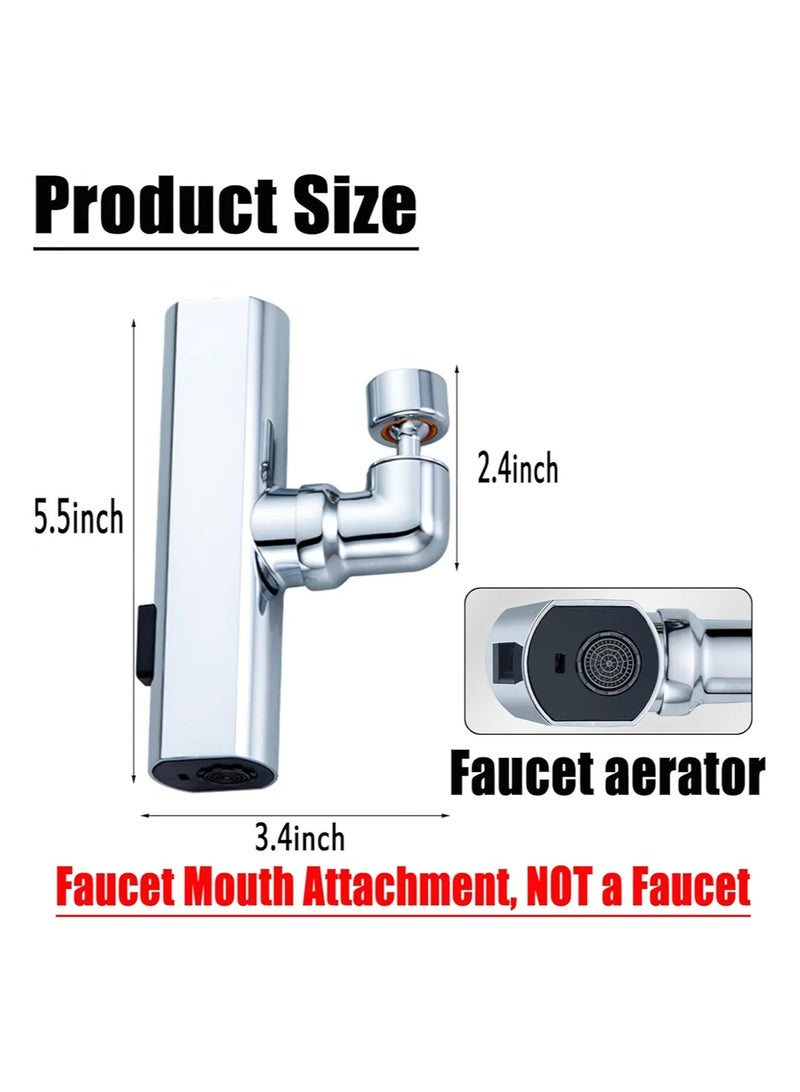 Kitchen New Upgraded Waterfall Kitchen Faucet Connector 3 Modes 360 Degree Swivel Kitchen Faucet Head Splash Proof Kitchen Suitable for Washing Fruits and Vegetables - Image 3