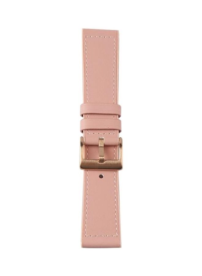 NIBEMINENT TPU + Leather Replacement Strap Watchband For Samsung Galaxy Watch 3 41mm Pink - Image 2