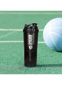 SPIDER Protein Shaker Bottle with Blender Cup for Protein Mixes 500ml Mixer Bottle for Gym Outdoor Pre-Workout and Travel  - Image 3