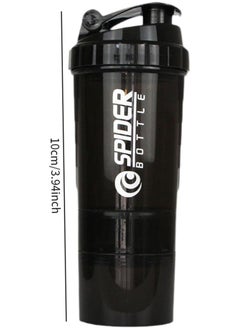 SPIDER Protein Shaker Bottle with Blender Cup for Protein Mixes 500ml Mixer Bottle for Gym Outdoor Pre-Workout and Travel  - Image 5