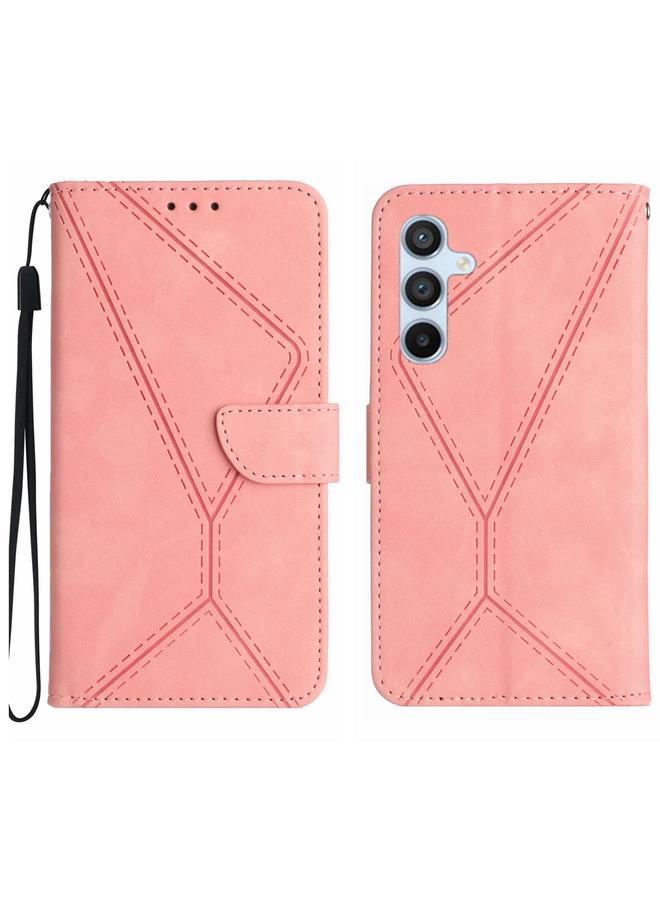 اس-توب جراب لهاتف Samsung Galaxy M54 5G مصنوع من الجلد المنقوش بخياطة - Image 1