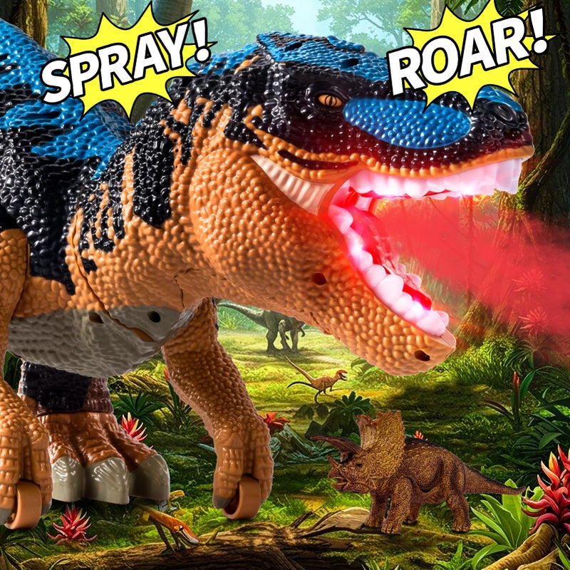 BLmukce 24" Large Dinosaur Toys for Kids 3-5, Big Dinosaur Tyrannosaurus rex Figure Toy with 10+ Dinosaurs Belly Storage, Gliding Wheels, Lights Sounds & Mist Spray â€“ T-Rex that eats Toy for Boys Gift - Image 5