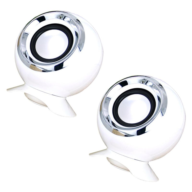 Portable Mini USB Computer Audio Box Bass Resonator For Laptop Office White - Image 2