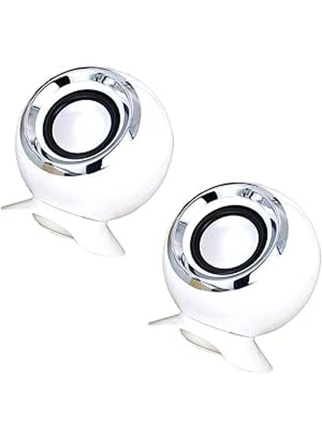 Portable Mini USB Computer Audio Box Bass Resonator For Laptop Office White - Image 1