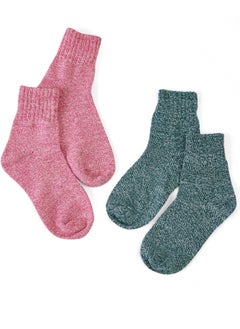 Prickly Pear Pack of 2 Pink And Green Boot Socks, Womens, One Size Fits Most  - Image 1