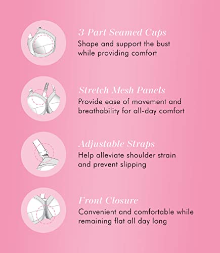 Exquisite Form Womens 5100530 Bra, White, 40DD US - Image 5
