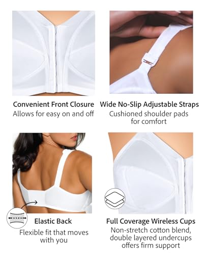 Exquisite Form Womens 5100530 Bra, White, 40DD US - Image 4