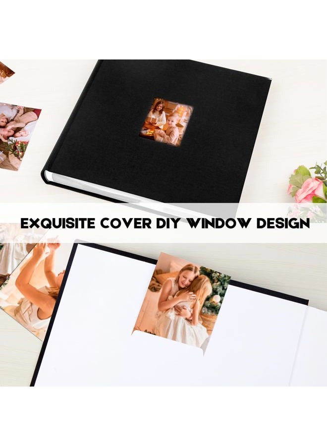 Aevdor 600 Pockets Photo Album 4x6 with Writing Space, Large Capacity 4x6 Photo Album Holds 600 Horizontal and Vertical Photos, Linen Cover Acid Free Pages Photo Book for Family Wedding Baby Pictures, Black - Image 4