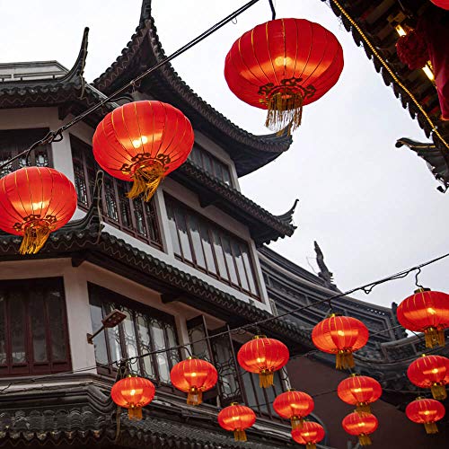 Luxtea Red Lanterns 12" Hanging Decorations for Chinese Spring Festival Celebration - Image 5
