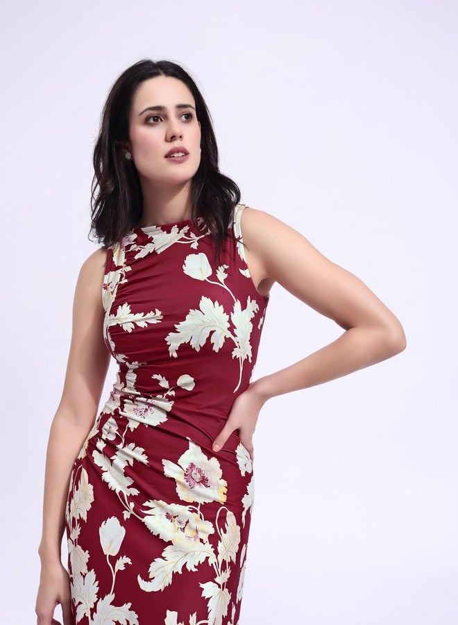 PURVAJA Women’s A-Line Maxi Dress (Wini-204-XL_Maroon) - Image 5