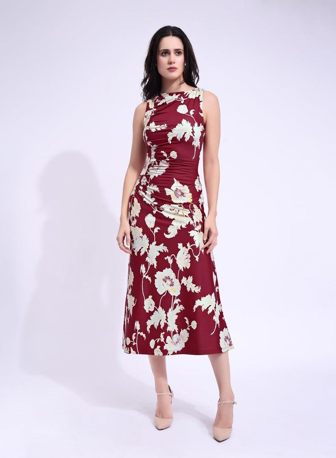 PURVAJA Women’s A-Line Maxi Dress (Wini-204-XL_Maroon) - Image 4