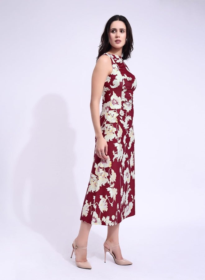 PURVAJA Women’s A-Line Maxi Dress (Wini-204-XL_Maroon) - Image 2